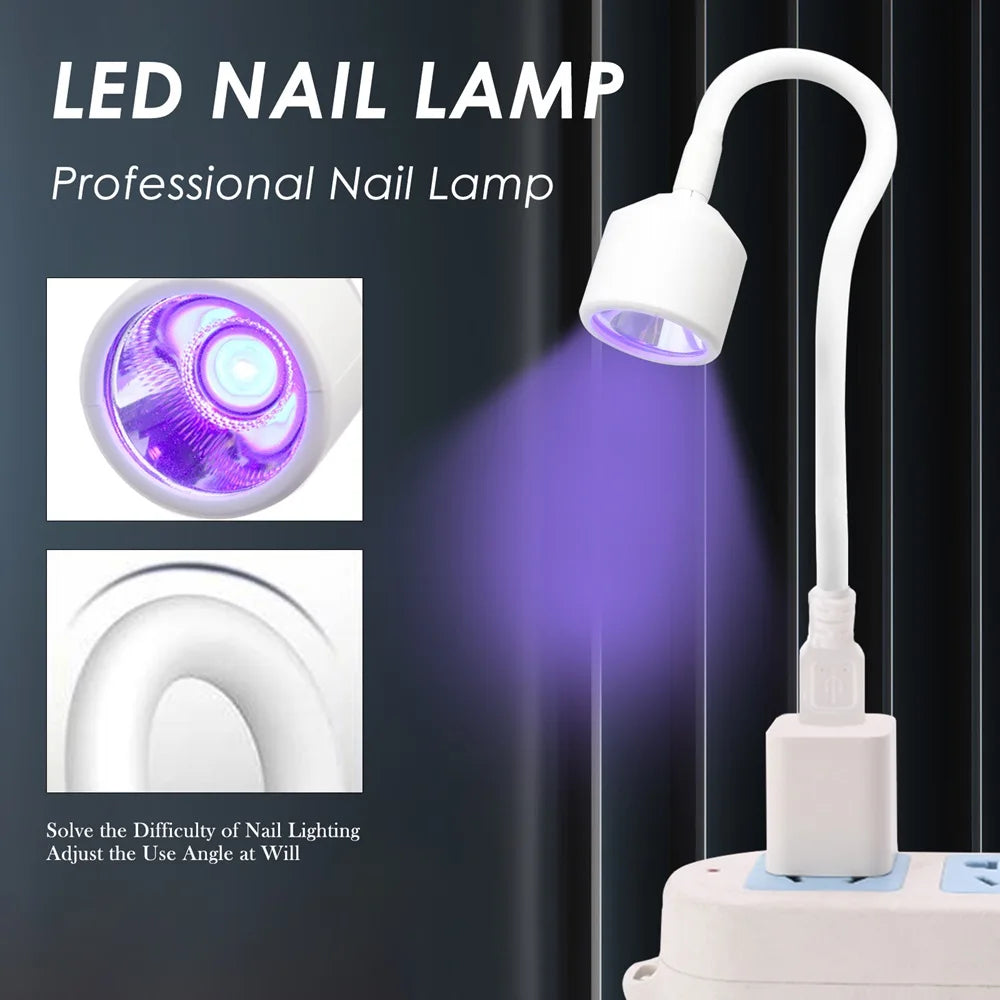 LINMANDA UV LED Nail Lamp Portable Light For Gel Nails 360 Degree