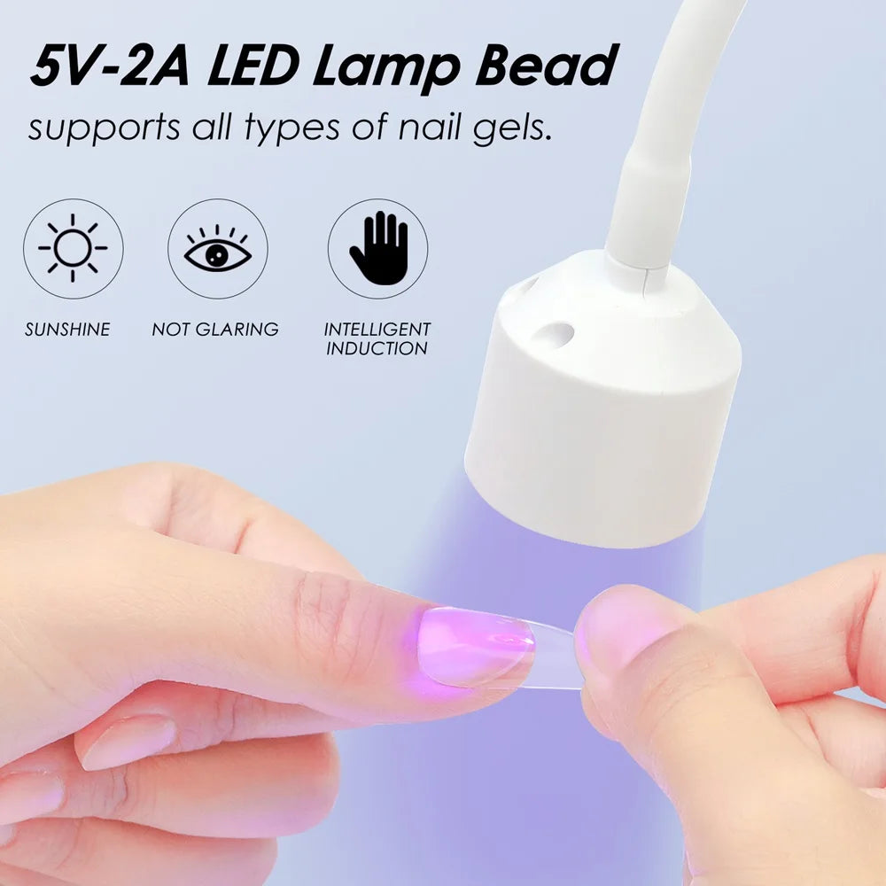 LINMANDA UV LED Nail Lamp Portable Light For Gel Nails 360 Degree