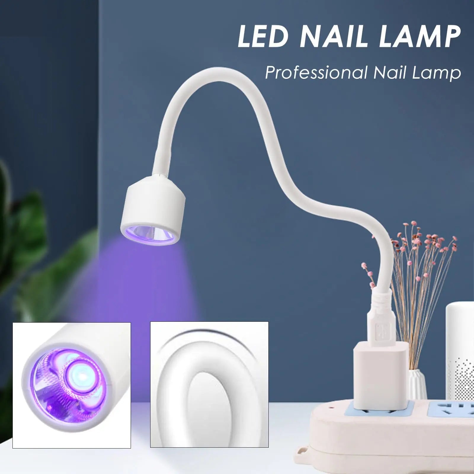 LINMANDA UV LED Nail Lamp Portable Light For Gel Nails 360 Degree